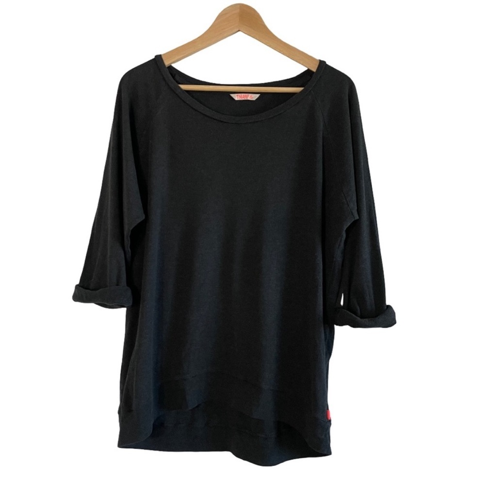 Aritzia TNA Charcoal Grey ¾ Sleeve Jersey Tee – Raglan Medium
